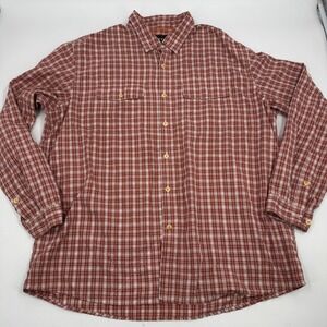 Orvis XL Mens Plaid Button Up Shirt Long Sleeve Collared Casual‎ Top